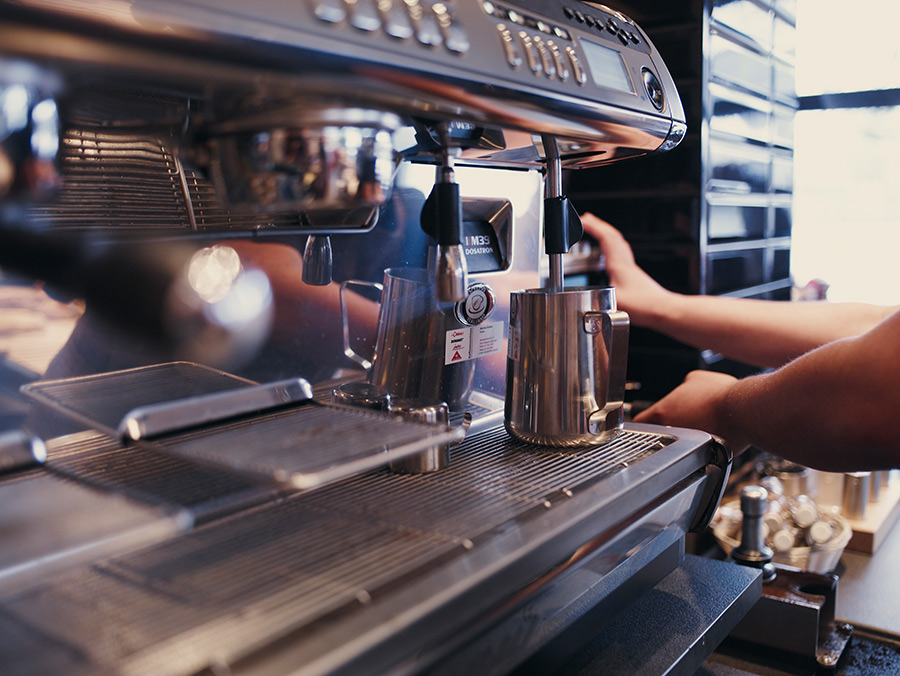 Eine unserer original italienischen Espresso-Maschinen